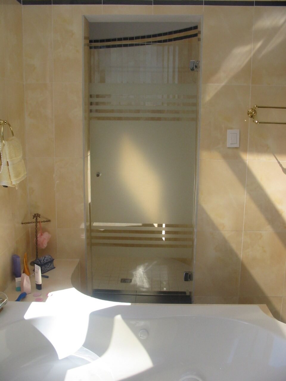 Puertas de baño de vidrio templado